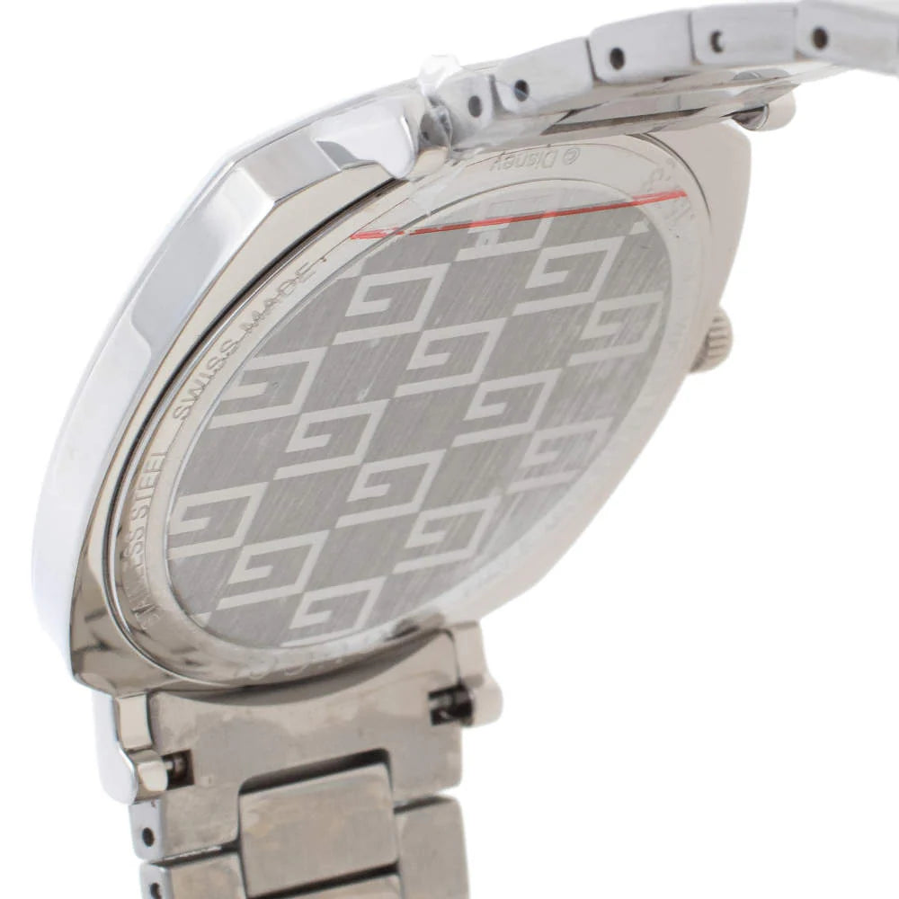 Gucci Grip x Disney Quarzuhr, silbernes Zifferblatt, silbernes Edelstahlarmband, Unisex - YA157419