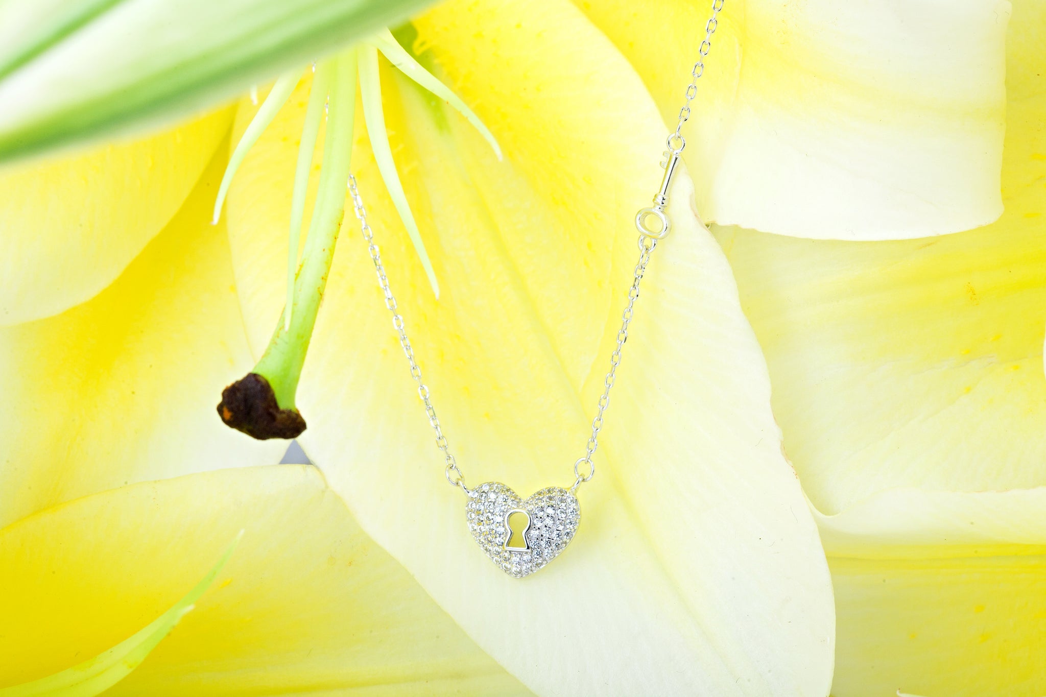 Key Heart Silver Halskette,  Kette Celine Nöex