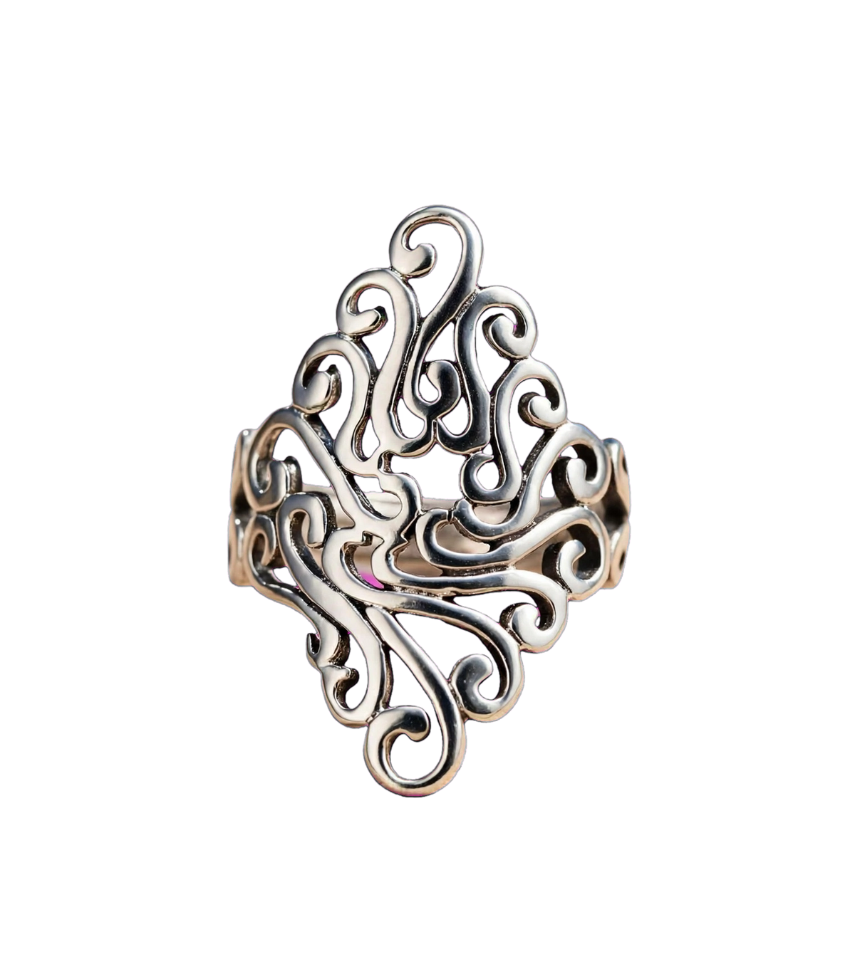 Baadal - Silber  Ring , 925 Silber, Silberring  | größenverstellbarer Damenring