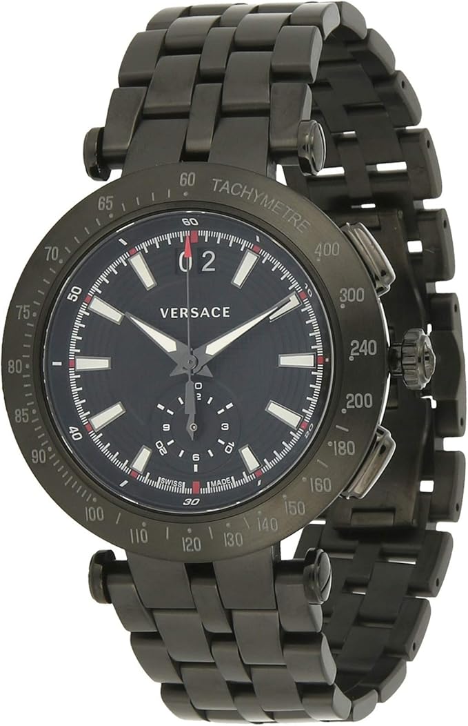 Versace HerrenArmbanduhr Analog Quarz Edelstahl VAH040016, Herrenuhr