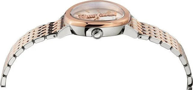 Versace Virtus Quarzuhr mit Creme Zifferblatt und Metallarmband für Damen – VEHC00719, Damenuhr