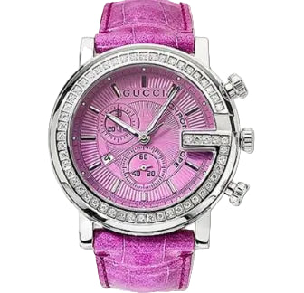 Gucci UNISEX YA101313 aus rosafarbenem Leder - etwas ganz besonderes!, Damenuhr, Herrenuhr
