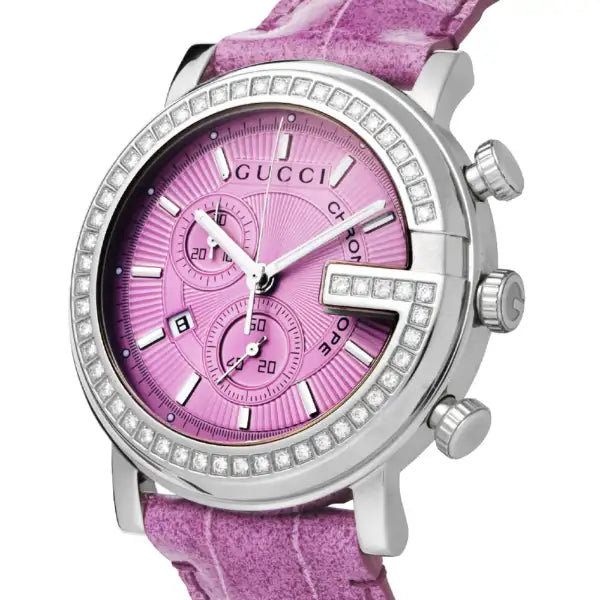 Gucci UNISEX YA101313 aus rosafarbenem Leder - etwas ganz besonderes!, Damenuhr, Herrenuhr