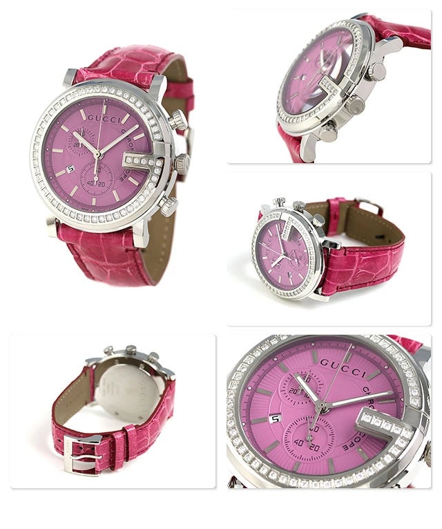 Gucci UNISEX YA101313 aus rosafarbenem Leder - etwas ganz besonderes!, Damenuhr, Herrenuhr