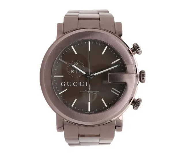 Gucci Herrenuhr mit Chronograph aus Bronzestahl, YA101341, G Chrono