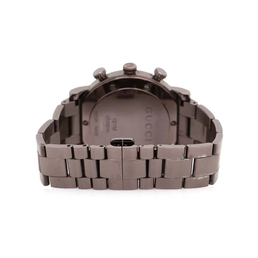 Gucci Herrenuhr mit Chronograph aus Bronzestahl, YA101341, G Chrono