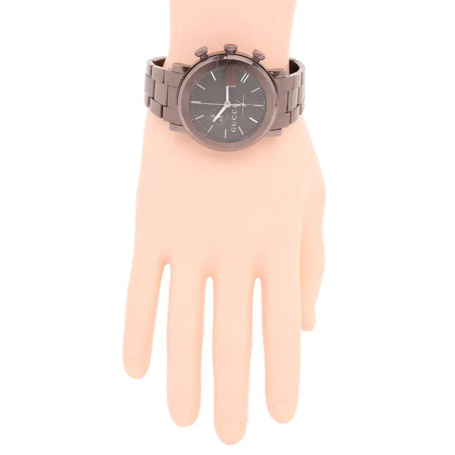 Gucci Herrenuhr mit Chronograph aus Bronzestahl, YA101341, G Chrono