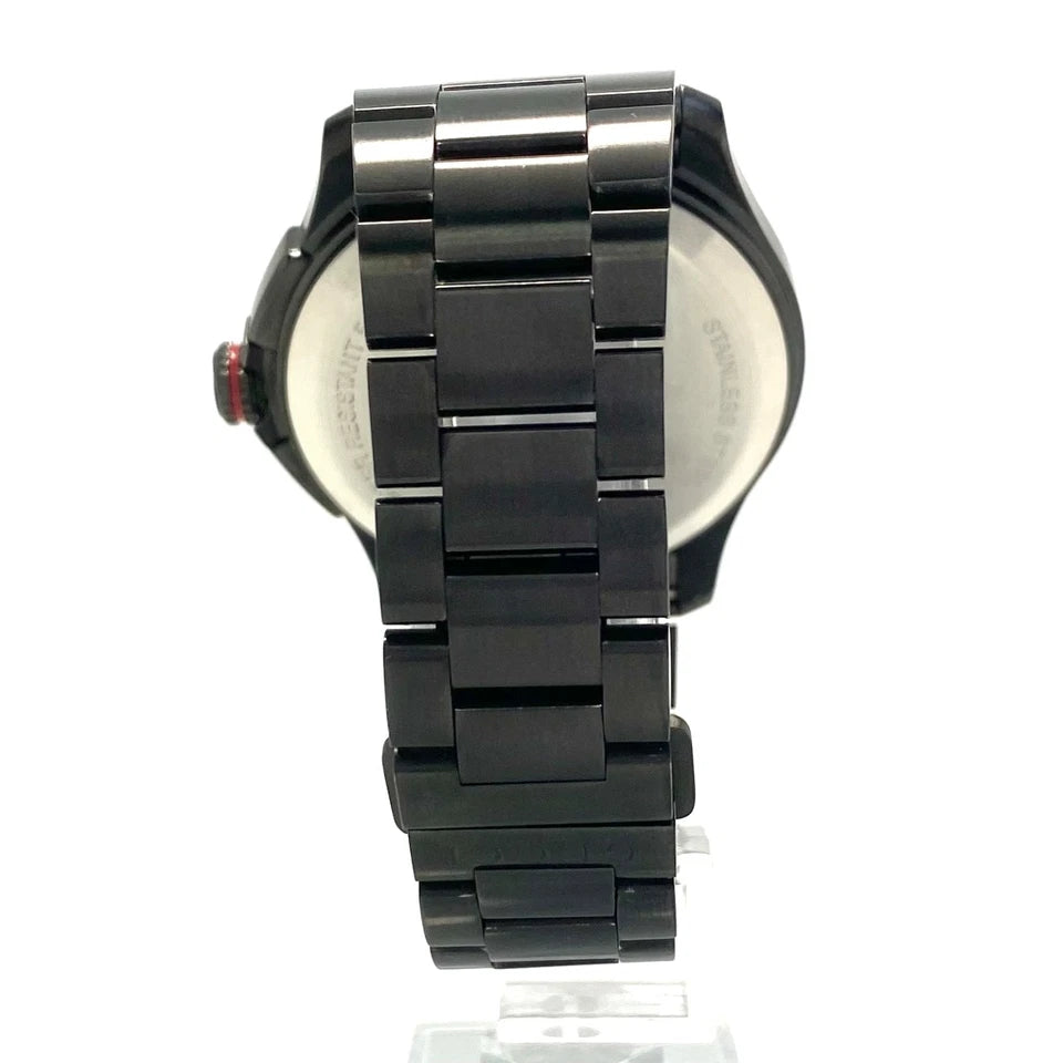Gucci G-Timeless Chronograph Herrenuhr mit schwarzem Zifferblatt und schwarzem Edelstahlarmband - YA126269