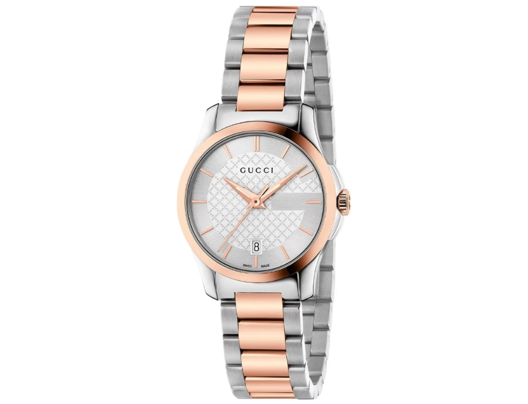 GUCCI G-TIMELESS ya126564 DAMENUHR, Metallarmband mit Rosegold