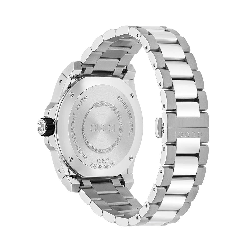 Gucci Dive Snake Schwarze Zifferblatt Silber Metallarmband , Uhr für Herren – YA136218