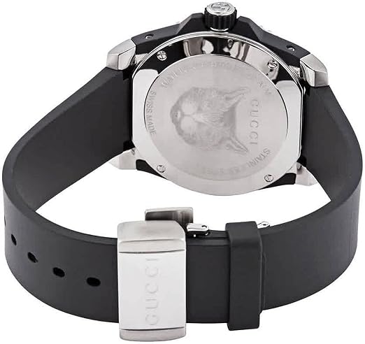Gucci Uhr Dive 40 mm gehuse Stahl Armband Kautschuk, Schließe Metall YA136320