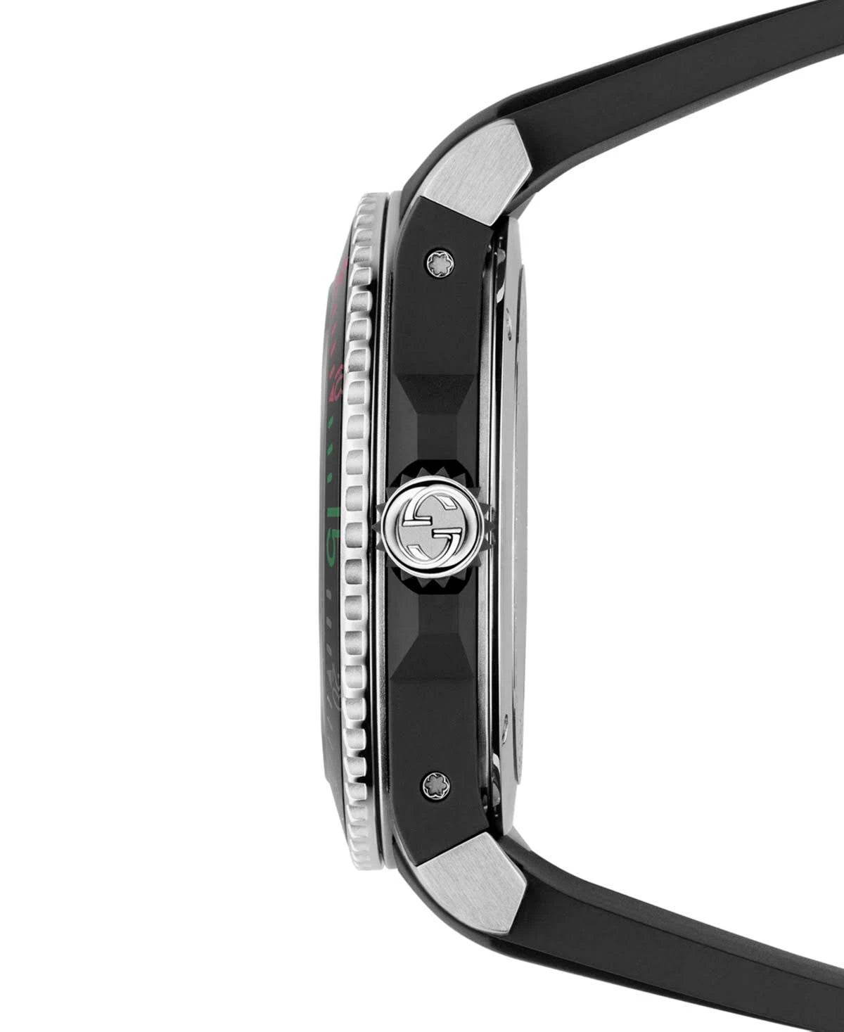 Gucci Uhr Dive 40 mm gehuse Stahl Armband Kautschuk, Schließe Metall YA136320